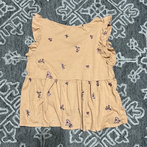 Coco + Jaimeson Butterfly Print Yellow Tank - Picture 3 of 3